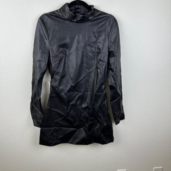 Bardot Harley PU Dress in Black - Picture 4 of 8